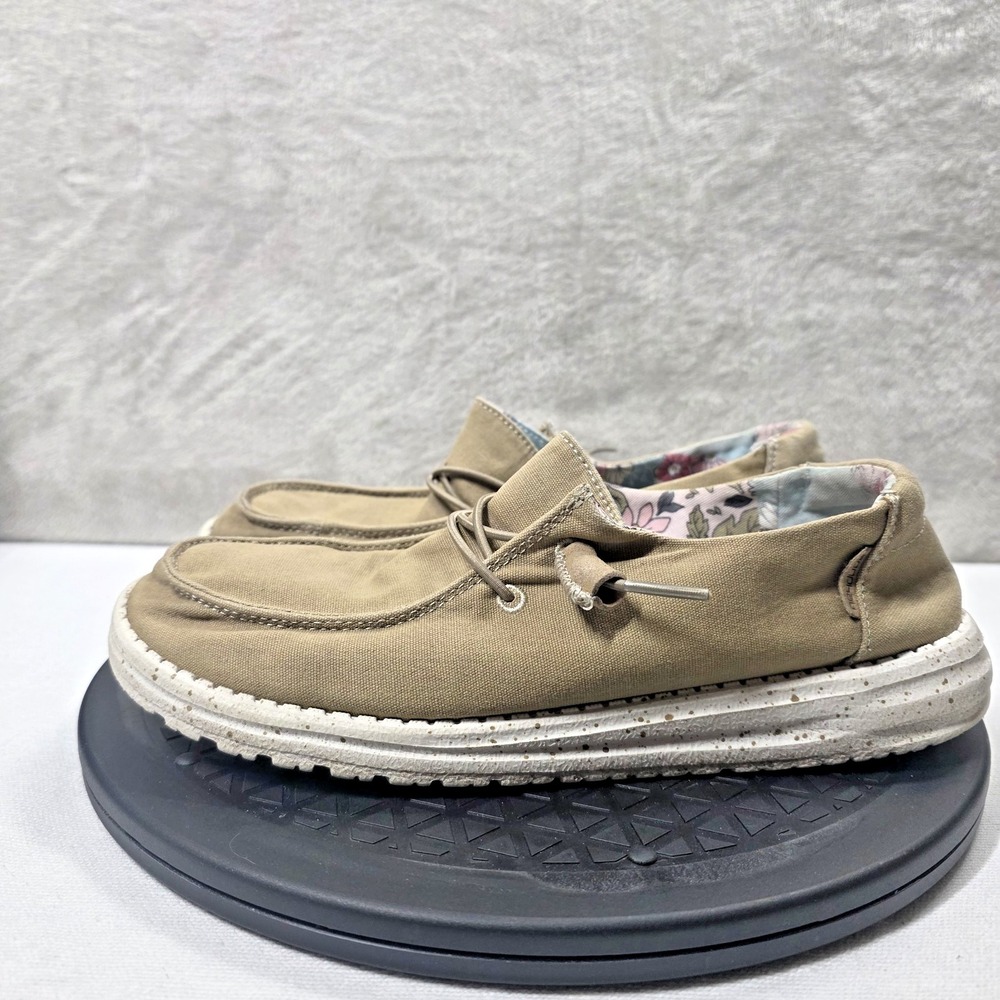 Hey Dude Wendy Cord Wood Women's Size 8 Tan/Brown Textile Slip On Loafers